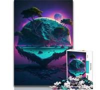Puzzle per adolescenti "Isola Pianeta" da 1000 pezzi, per adolescenti e adulti, sfida difficile antistress, migliora l'amore tra coppie (38x26cm)