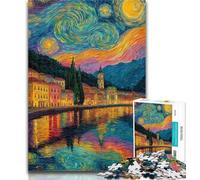 Puzzle per adolescenti Italia sotto il cielo notturno Puzzle per adulti 1000 pezzi, ideale come regalo per tutta la famiglia per bambini dai 14 anni in su 50x75cm