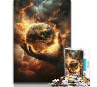 Puzzle per adolescenti La Terra nel palmo della tua mano Puzzle per adolescenti, ideale come regalo per tutta la famiglia Adatto per bambini dai 14 anni in su (dimensioni 75x50cm)