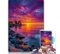 Puzzle per adolescenti "Lago al tramonto" da 1000 pezzi, per giochi educativi, giocattoli, decorazioni per la casa e regali unici, 38x26cm