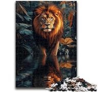 Puzzle per adolescenti Leone della giungla Adatto a partire dai 14 anni Gioco intellettuale Gioco educativo per compleanni e Natale 26x38cm