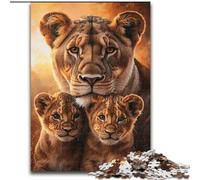 Puzzle per adolescenti Leone della savana africana, adatto a persone dai 14 anni in su, giochi educativi, regali di Babbo Natale segreto (dimensioni 50x75cm)