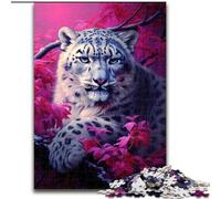 Puzzle per adolescenti Leopardo delle nevi, gioco per famiglie, antistress, sfida difficile, rafforza l'amore tra coppie (dimensioni 50x75cm)