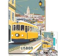 Puzzle per adolescenti Lisbona da 1000 pezzi, regalo per adulti, gioco stimolante, ideale come regalo per tutta la famiglia, 26x38cm
