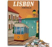 Puzzle per adolescenti Lisbona, puzzle da 1000 pezzi, antistress, per trascorrere il tempo in casa, per migliorare l'amore tra coppie (50x75cm)
