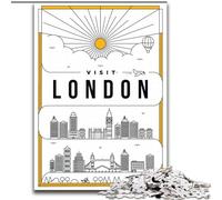 Puzzle per adolescenti Londra Regno Unito, aiuta il cervello ad allenarsi, giocattoli avvincenti per coltivare la pazienza, regalo per compleanni 50x75cm