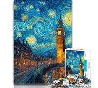 Puzzle per adolescenti Londra sotto il cielo notturno Puzzle per adulti Adolescenti 1000 pezzi, giocattoli educativi di apprendimento Giochi per famiglie Migliora l'amore tra coppie 50x75cm