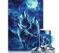 Puzzle per adolescenti "Lupi che ululano sulla montagna" 1000 pezzi per adulti decorazione da parete regali unici per compleanno e Natale adatto per bambini di età compresa tra 14 e 18 anni (50x75cm)