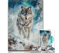 Puzzle per adolescenti "Lupo nella neve" da 1000 pezzi, ideale come regalo per tutta la famiglia, dai 14 anni in su, 50x75cm