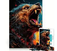 Puzzle per adolescenti "Lupo Selvaggio" da 1000 pezzi, rompicapo rilassante, assemblaggio di immagini, regalo speciale (38x26cm)