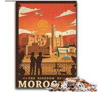 Puzzle per adolescenti Marocco, antistress, sfida difficile, regali di Babbo Natale segreto per età 14 anni in su 70x100cm