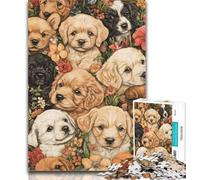 Puzzle per adolescenti, mondo dei cuccioli, puzzle per adulti, 1000 pezzi, difficili, giocattoli educativi per l'apprendimento, giochi per famiglie, regalo di compleanno, regali 26x38cm
