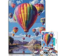 Puzzle per adolescenti mongolfiera puzzle per adulti 1000 pezzi difficili con pezzi completamente interconnessi e di forma casuale per ragazzi dai 14 anni in su (26x38cm)
