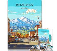 Puzzle per adolescenti Montana Bozeman Travel Puzzle da 1000 pezzi per adulti e adolescenti, regali di Babbo Natale segreto per bambini dai 14 anni in su, 75x50cm