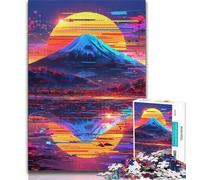 Puzzle per adolescenti Monte Fuji Giappone puzzle da 1000 pezzi antistress per ammazzare il tempo in casa per migliorare l'amore tra coppie 38x26cm