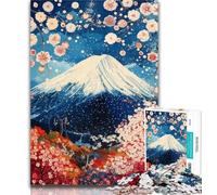 Puzzle per adolescenti Monte Fuji, Giappone Puzzle per adulti 1000 pezzi, ideale come regalo per tutta la famiglia per bambini dai 14 anni in su 26x38cm