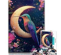 Puzzle per adolescenti Moon Hummingbird Puzzle da 1000 pezzi per adolescenti Regali giocattoli Giochi educativi Antistress Decorazioni per la casa uniche e regali 26x38cm
