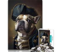 Puzzle per adolescenti Napoleone Bulldog francese Puzzle 1000 pezzi per adulti, gioco per famiglie antistress sfida difficile ottimi regali e giocattoli (38x26cm)