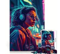 Puzzle per adolescenti Neon Lofi Cyberpunk da 1000 pezzi Recall Boost Gentle Leisure Clean Cut Santa Wish List (38x52cm)