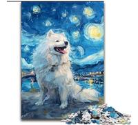 Puzzle per adolescenti Night Sky Husky, giocattoli educativi per imparare, attività divertenti a casa, regalo di compleanno, regali di viaggio 38x26cm