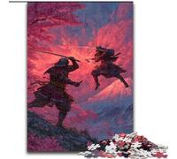 Puzzle per adolescenti Ninja ai piedi del monte Fuji, gioco per famiglie antistress, sfida difficile, rafforza l'amore tra coppie, 50x75cm