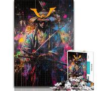 Puzzle per adolescenti Ninja Samurai dipinto a olio 1000 pezzi puzzle per adulti e adolescenti, allena il tuo cervello e le tue mani regalo di compleanno, regali 26x38cm