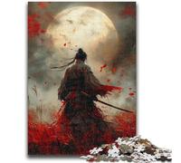 Puzzle per adolescenti Ninja sotto la luna di sangue, 1000 pezzi, antistress, per trascorrere il tempo libero a casa e interagire con i genitori (75x50cm)