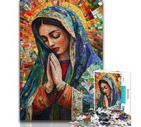 Puzzle per adolescenti: Nostra Signora di Guadalupe in preghiera puzzle per adulti giochi educativi decorazioni per la casa ideali come regalo per tutta la famiglia (38x26cm)