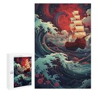 Puzzle Per Adolescenti Ocean Storm Adventure -4 Puzzle Per Adolescenti Attività Per Famiglie Per Compleanni, Natale E Regali Unici 1000 PCS