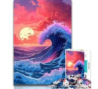 Puzzle per adolescenti "Onde al sole della sera", 1000 pezzi, antistress, regalo divertente per trascorrere il tempo in casa, 26x38cm