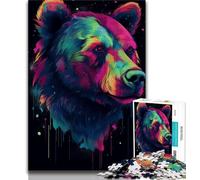 Puzzle per adolescenti orso colorato e assurdo puzzle da 1000 pezzi antistress per trascorrere il tempo in casa per migliorare l'amore tra coppie 38x26cm
