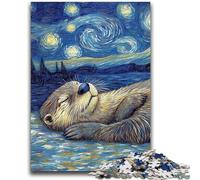 Puzzle per adolescenti Otter Night Sky Gioco stimolante regalo per tutta la famiglia 50x75cm