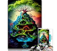 Puzzle per adolescenti Paesaggio fantasy Puzzle da 1000 pezzi antistress per trascorrere il tempo in casa migliora l'amore tra coppie 75x50cm