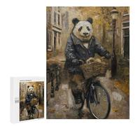 Puzzle Per Adolescenti Panda Amsterdam Bicycle Puzzle Per Adolescenti Attività Per Famiglie Per Compleanni, Natale E Regali Unici 500 PCS