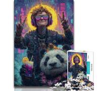 Puzzle per adolescenti Panda Art Puzzle da 1000 pezzi per adolescenti completamente interconnessi e pezzi di forma casuale (50x75cm)