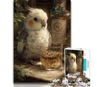 Puzzle per adolescenti Pappagallo che beve un drink Puzzle per adulti 1000 pezzi giocattolo educativo intellettuale decomprimente Regalo di compleanno regali (50x75cm)