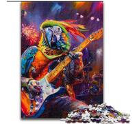 Puzzle per adolescenti Pappagallo che suona la chitarra, dai 14 anni in su Ogni pezzo è unico Gioco divertente e stimolante per tutta la famiglia Ottimo regalo dimensioni 50x75cm