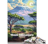Puzzle per adolescenti, Parco nazionale del Monte Kilimanjaro, Tanzania, 1000 pezzi, puzzle in legno per adulti, giochi educativi, 1000 pezzi (75x50 cm)
