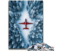 Puzzle per adolescenti "Piano rosso nella foresta", puzzle da 1000 pezzi, antistress, per ammazzare il tempo durante le vacanze, con poster abbinato e foglio di quiz (50x75cm)