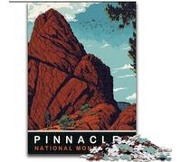 Puzzle per adolescenti Pinnacles California, analisi e logica con pezzi completamente interconnessi di forma casuale per ragazzi dai 14 anni in su, 26x38cm