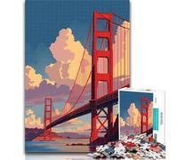 Puzzle per adolescenti, ponte di San Francisco, 1000 pezzi, giocattoli, giochi educativi, antistress, fantastici regali e giocattoli, 50x75cm