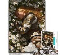 Puzzle per adolescenti, possente cavaliere medievale, aiuta il cervello a esercitare giocattoli avvincenti per coltivare la pazienza, decorazione perfetta (38x26cm)
