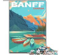 Puzzle per adolescenti, poster del Parco Nazionale di Banff, antistress, sfida difficile, regali di Babbo Natale segreto per bambini dai 14 anni in su, 50x75cm