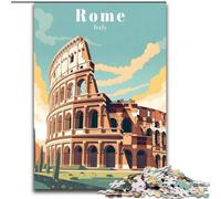Puzzle per adolescenti, poster di viaggio di Roma, Italia, adatti dai 14 anni in su, giochi educativi per la casa, giocattoli fai da te, opere d'arte, regalo, 26x38cm