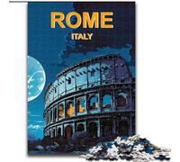 Puzzle per adolescenti, poster di viaggio di Roma, Italia, giocattoli per l'intrattenimento della famiglia, ideali come regali per tutta la famiglia dai 14 anni in su, 26x38cm
