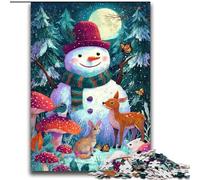 Puzzle per adolescenti Pupazzo di neve per e dai 14 anni in su Gioco pratico Gioco di Natale Regali 70x100cm
