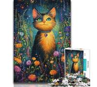 Puzzle per adolescenti, puzzle artistici con gatti dipinti a olio, 1000 pezzi, giocattoli, giochi educativi, decorazioni murali antistress, 50x75cm
