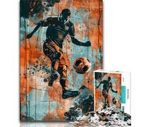 Puzzle per adolescenti, puzzle colorati a tema calcio per adolescenti, giocattoli avvincenti per la decorazione della casa, sfida di intelligenza cerebrale (dimensioni 75x50cm)
