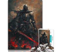 Puzzle per adolescenti, puzzle con cavaliere medievale e guerriero dipinto per adulti, 1000 pezzi, regalo di compleanno, regali, arte murale per bambini dai 14 anni in su, 50x75cm
