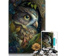Puzzle per adolescenti, puzzle con faccia di gufo per adulti e adolescenti, giocattoli, giochi educativi, collezione di artisti antistress, belle arti 26x38cm